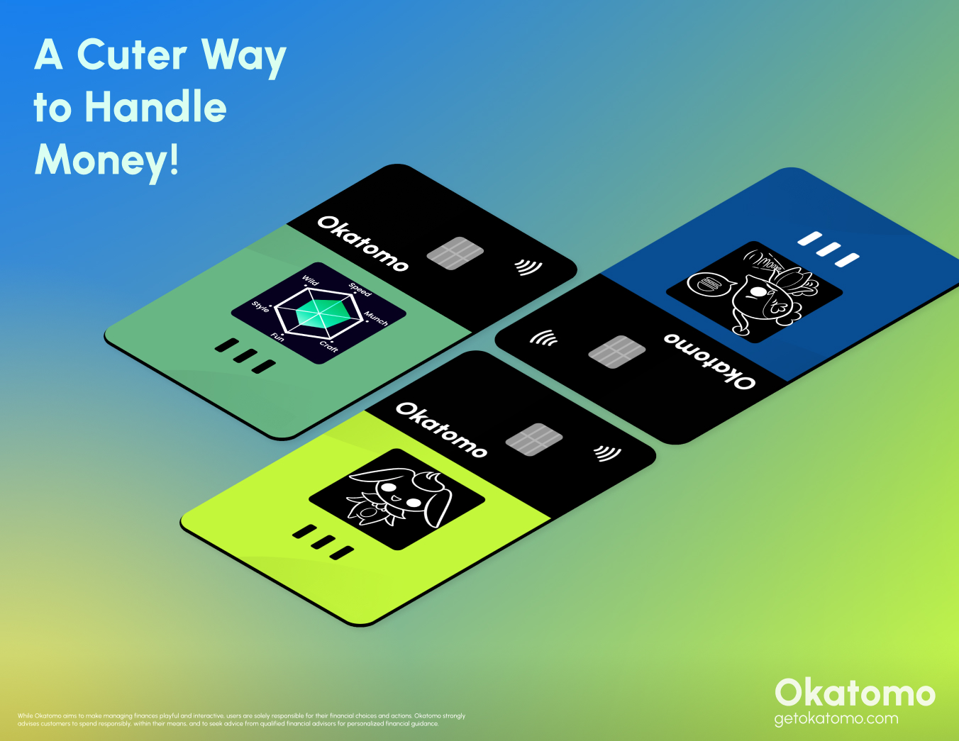 product poster advertising the Okatomo credit card